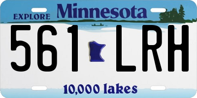 MN license plate 561LRH