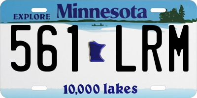 MN license plate 561LRM