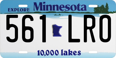 MN license plate 561LRO