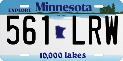 MN license plate 561LRW