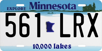 MN license plate 561LRX