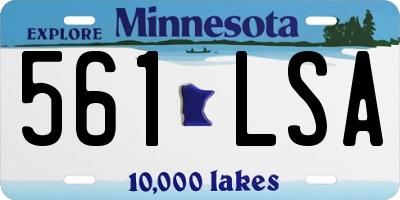 MN license plate 561LSA