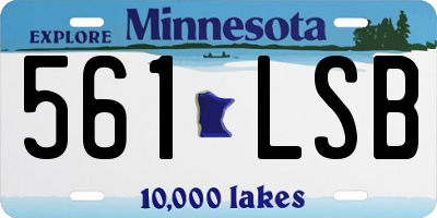 MN license plate 561LSB