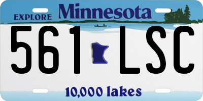 MN license plate 561LSC