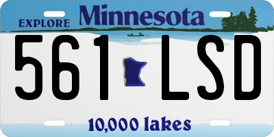 MN license plate 561LSD