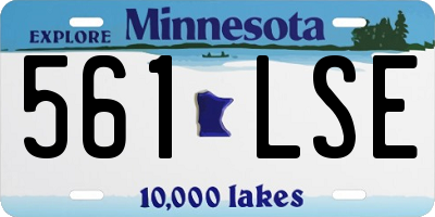 MN license plate 561LSE