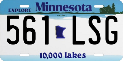 MN license plate 561LSG