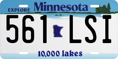 MN license plate 561LSI
