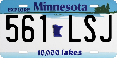 MN license plate 561LSJ