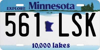 MN license plate 561LSK