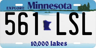 MN license plate 561LSL