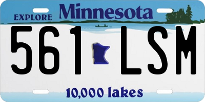 MN license plate 561LSM