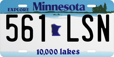 MN license plate 561LSN