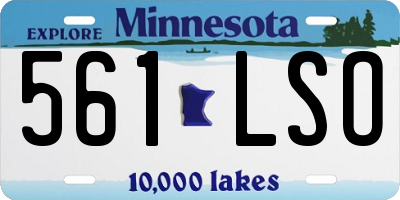 MN license plate 561LSO