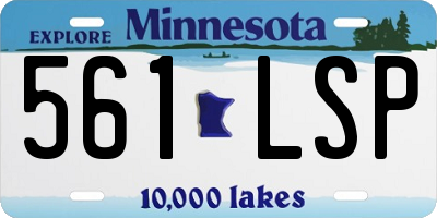 MN license plate 561LSP