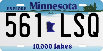 MN license plate 561LSQ