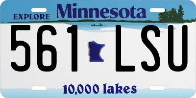 MN license plate 561LSU