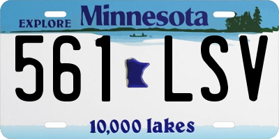 MN license plate 561LSV