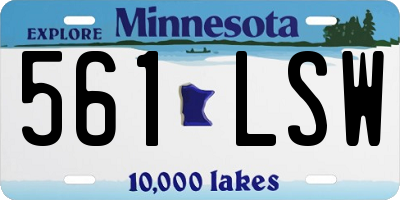 MN license plate 561LSW