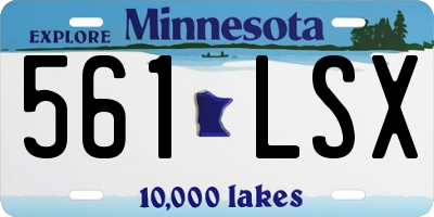 MN license plate 561LSX