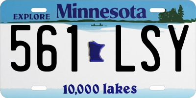 MN license plate 561LSY