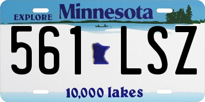 MN license plate 561LSZ