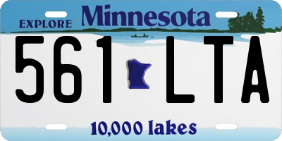 MN license plate 561LTA