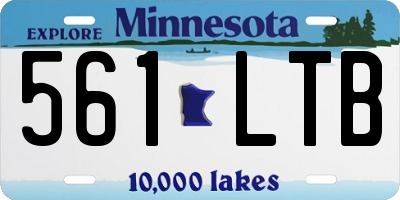 MN license plate 561LTB