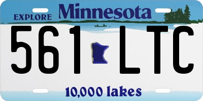 MN license plate 561LTC