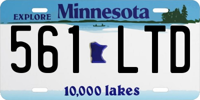 MN license plate 561LTD