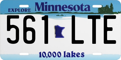 MN license plate 561LTE