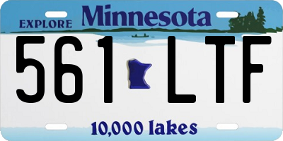 MN license plate 561LTF