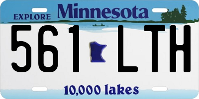 MN license plate 561LTH