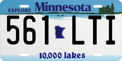 MN license plate 561LTI