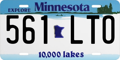 MN license plate 561LTO