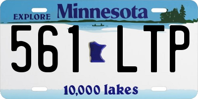 MN license plate 561LTP
