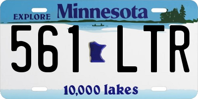 MN license plate 561LTR