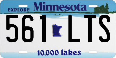 MN license plate 561LTS