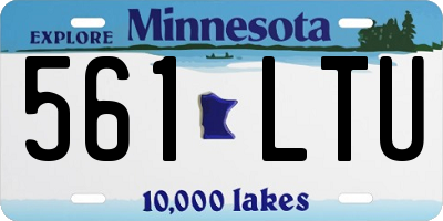 MN license plate 561LTU