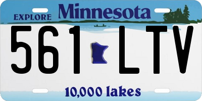 MN license plate 561LTV