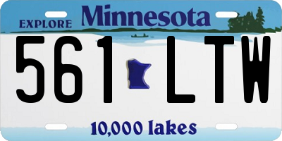 MN license plate 561LTW
