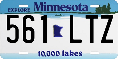 MN license plate 561LTZ