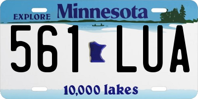 MN license plate 561LUA