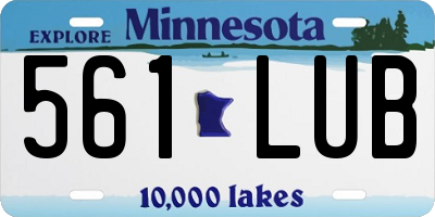 MN license plate 561LUB