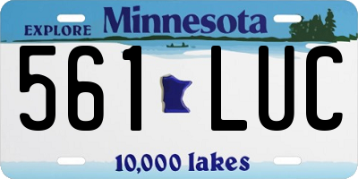 MN license plate 561LUC