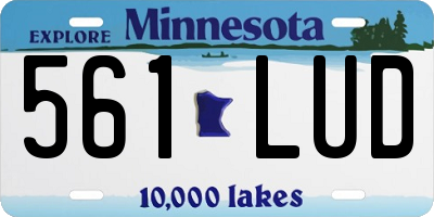 MN license plate 561LUD