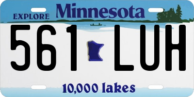 MN license plate 561LUH