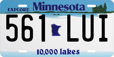 MN license plate 561LUI