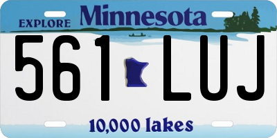 MN license plate 561LUJ