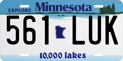 MN license plate 561LUK